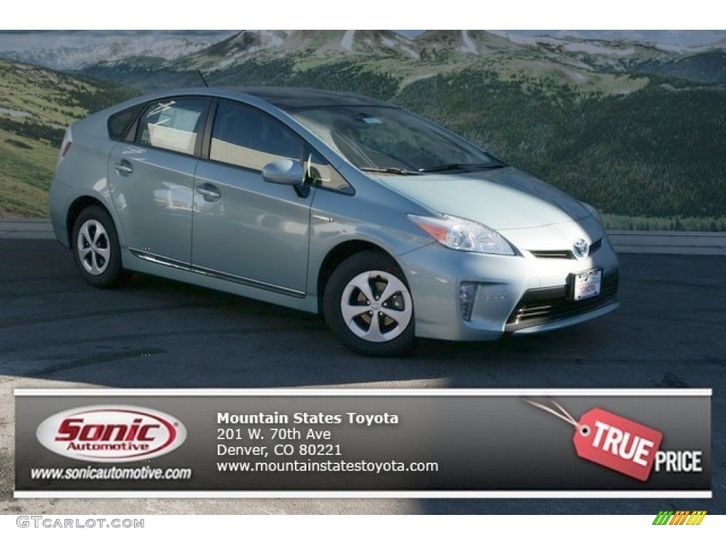 2013 Prius Three Hybrid - Sea Glass Pearl / Dark Gray photo #1