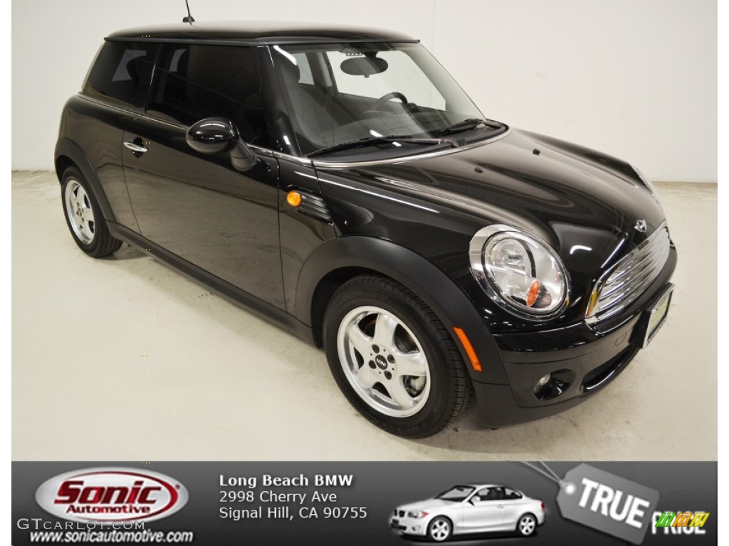 2010 Cooper Hardtop - Midnight Black Metallic / Grey/Carbon Black photo #1