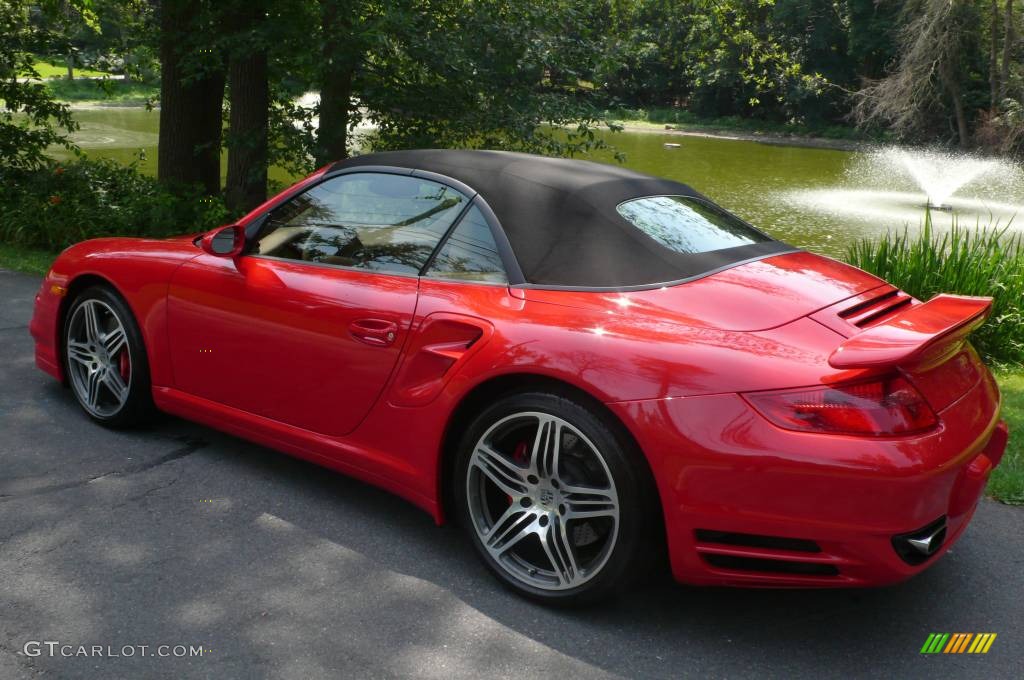 2008 911 Turbo Cabriolet - Guards Red / Sand Beige photo #4