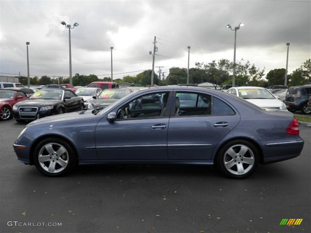 2003 E 500 Sedan - Platinum Blue Metallic / Grey photo #8