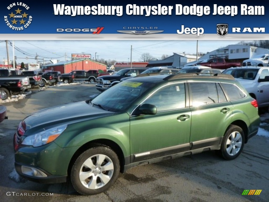 2010 Outback 2.5i Limited Wagon - Cypress Green Pearl / Warm Ivory photo #1