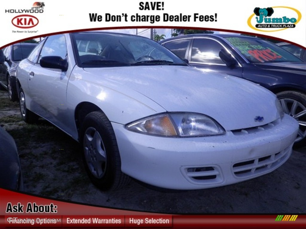 2000 Cavalier Coupe - Bright White / Medium Gray photo #1