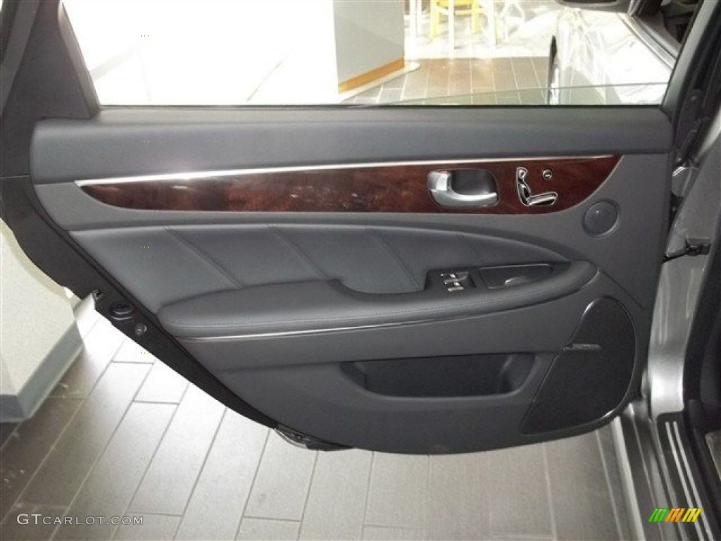 2013 Hyundai Equus Signature Jet Black Door Panel Photo #75565924