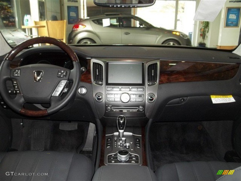 2013 Hyundai Equus Signature Jet Black Dashboard Photo #75566075