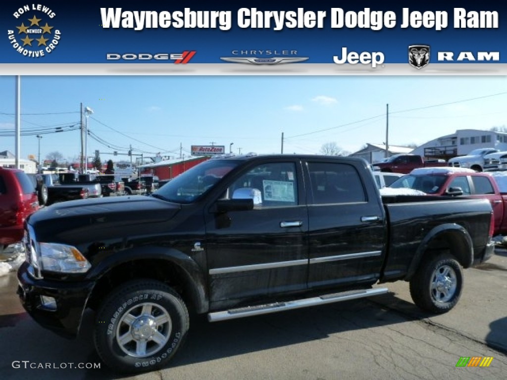 2012 Ram 2500 HD Laramie Limited Crew Cab 4x4 - Black / Dark Slate photo #1