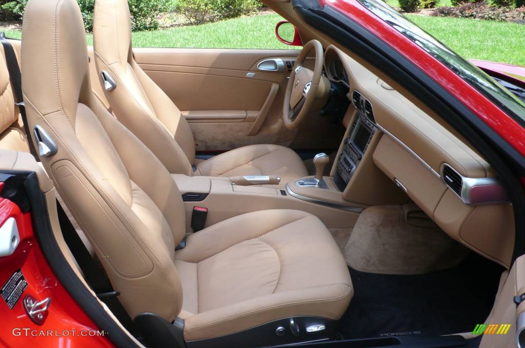 2008 911 Turbo Cabriolet - Guards Red / Sand Beige photo #16