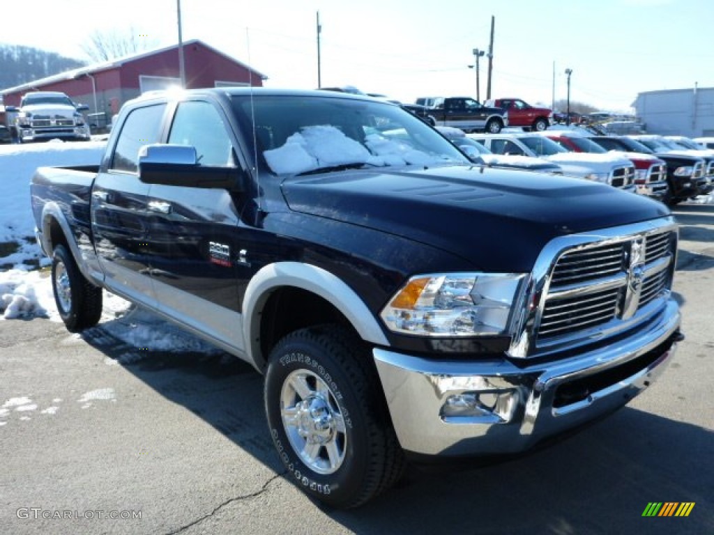2012 Ram 2500 HD Laramie Crew Cab 4x4 - True Blue Pearl / Dark Slate photo #7