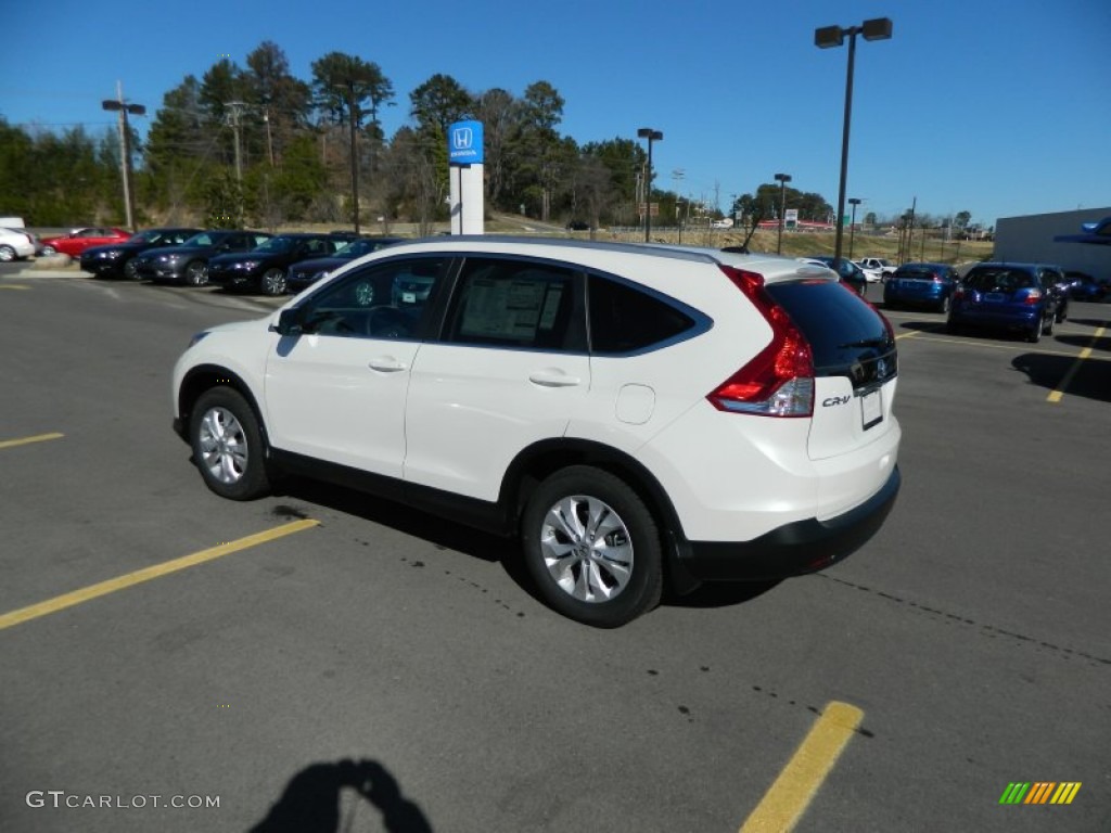 2013 CR-V EX-L - White Diamond Pearl / Beige photo #3