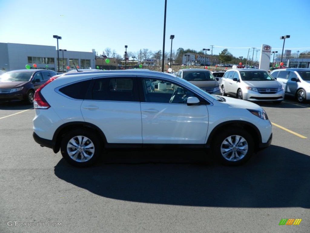 2013 CR-V EX-L - White Diamond Pearl / Beige photo #6