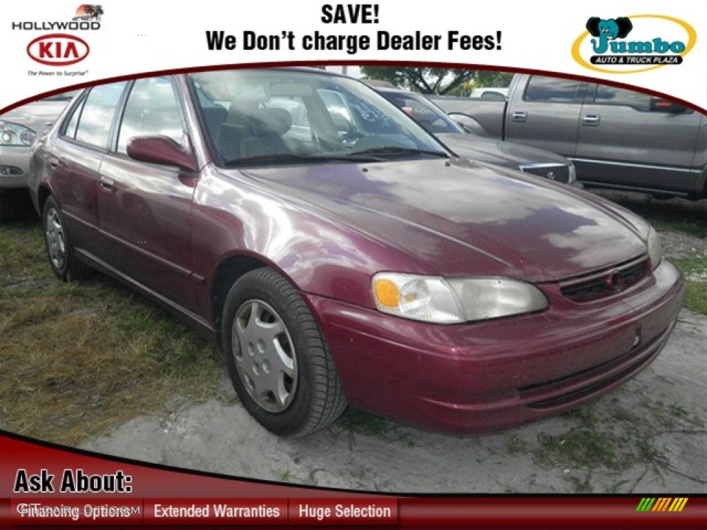 1999 Corolla LE - Venetian Red Pearl / Light Charcoal photo #1