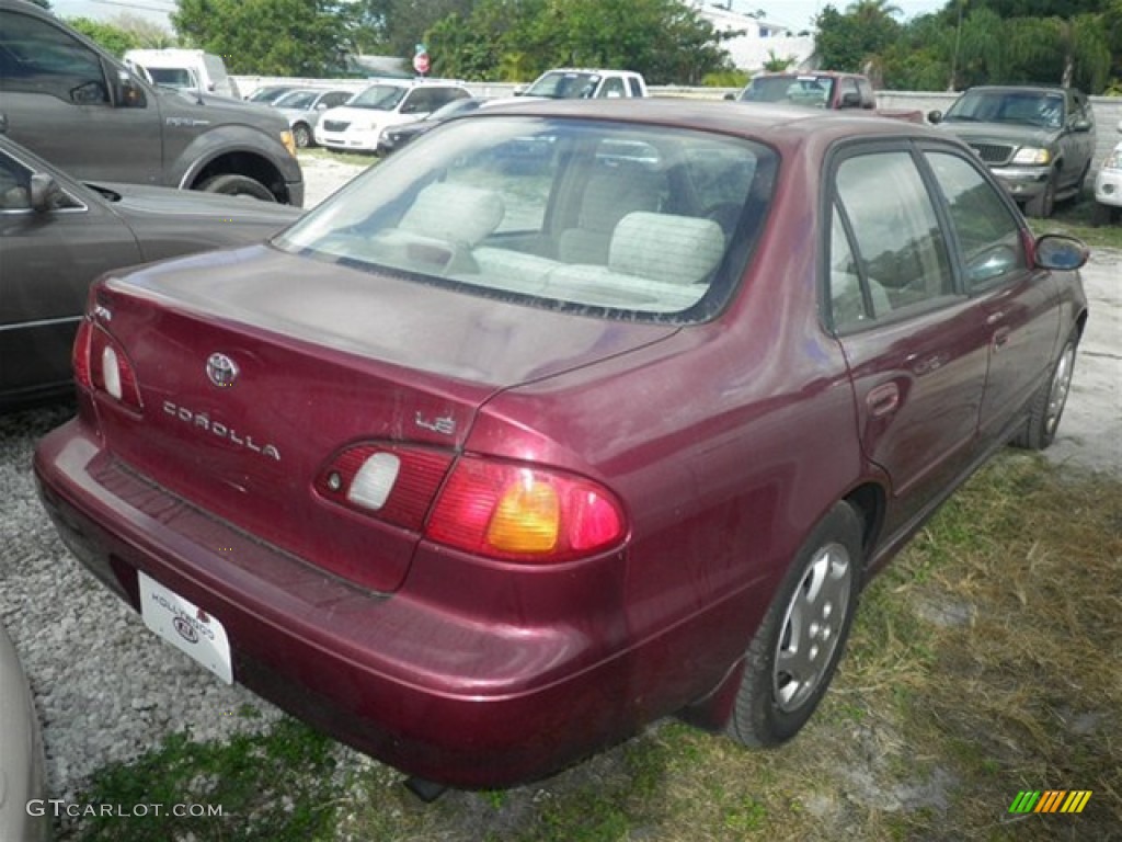 1999 Corolla LE - Venetian Red Pearl / Light Charcoal photo #3