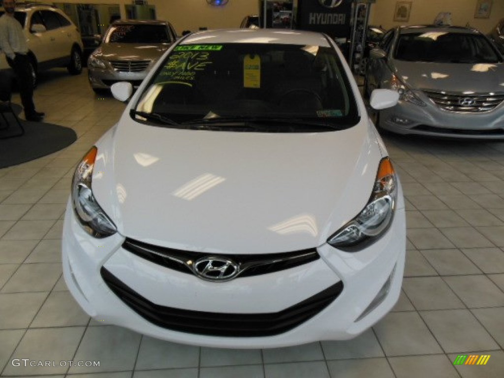 2013 Elantra Coupe GS - Monaco White / Blue photo #3