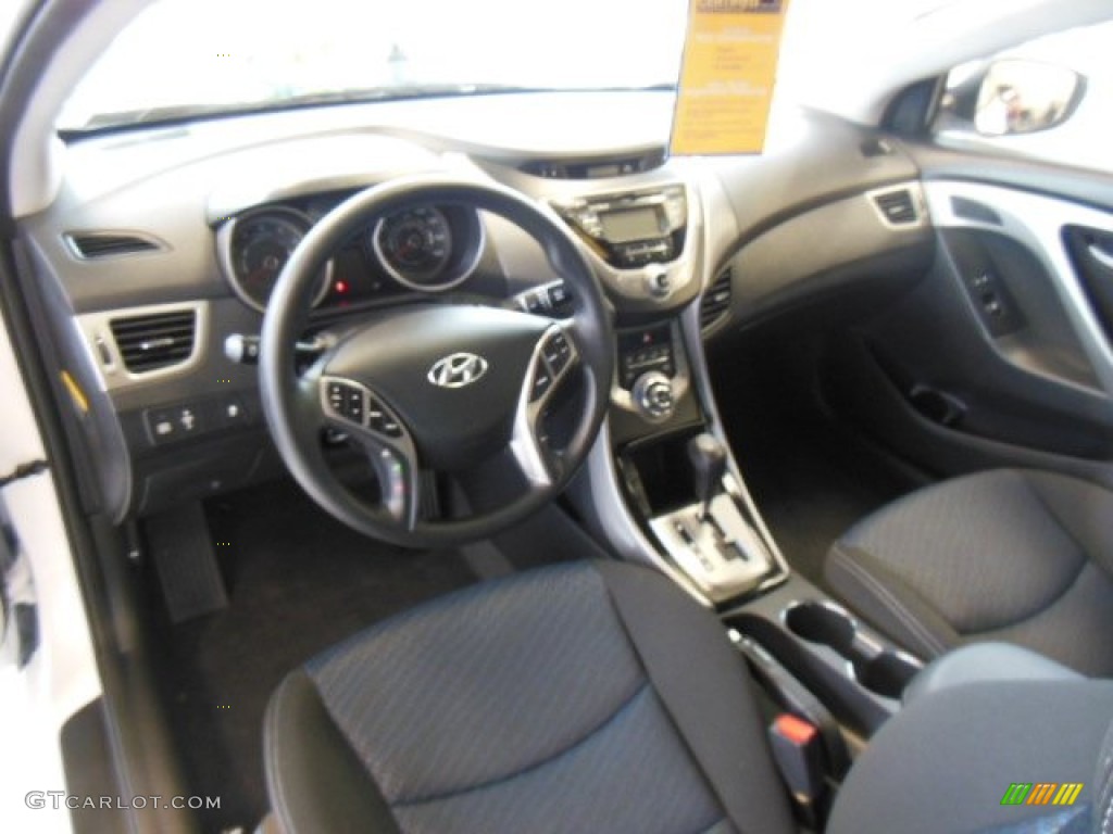 2013 Elantra Coupe GS - Monaco White / Blue photo #10