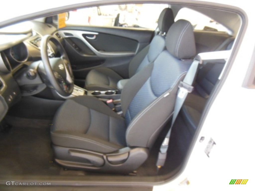 2013 Elantra Coupe GS - Monaco White / Blue photo #11