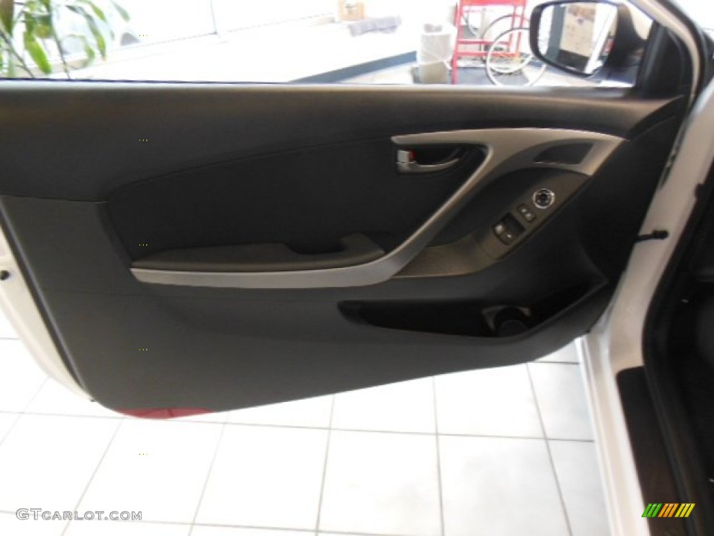 2013 Elantra Coupe GS - Monaco White / Blue photo #12