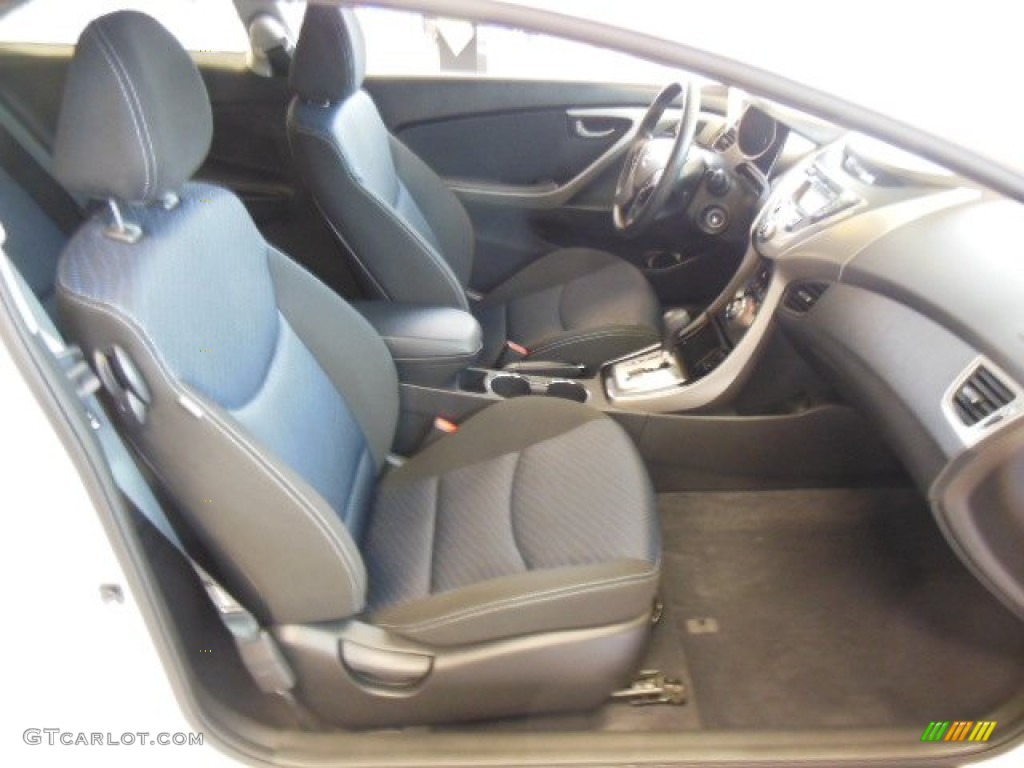 2013 Elantra Coupe GS - Monaco White / Blue photo #15