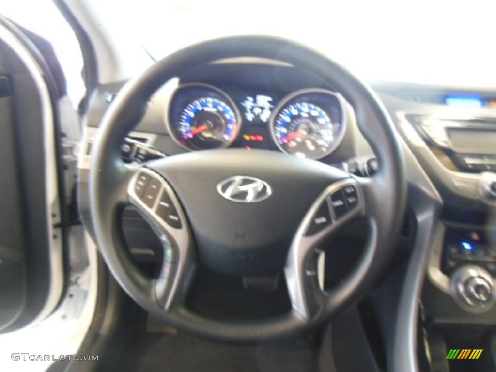 2013 Elantra Coupe GS - Monaco White / Blue photo #21