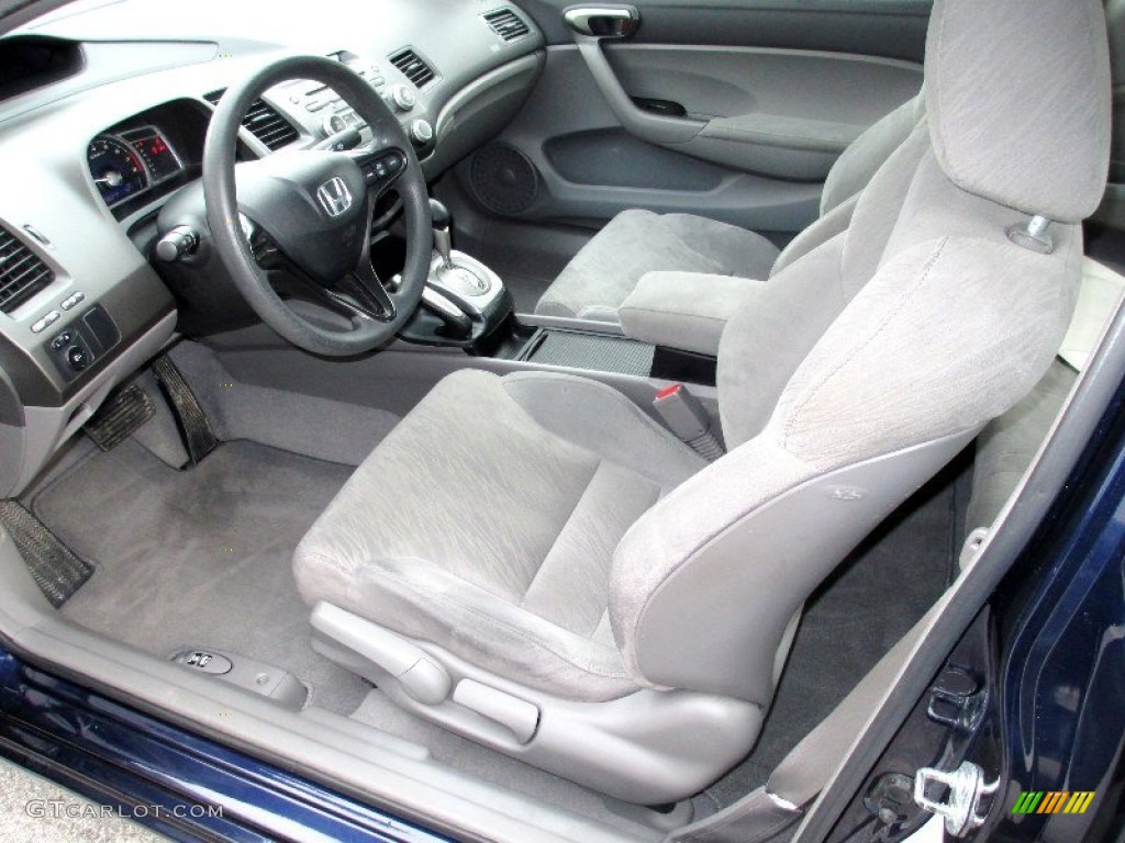 2007 Civic LX Coupe - Royal Blue Pearl / Gray photo #17