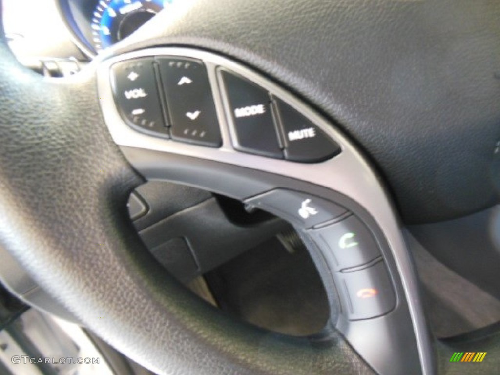 2013 Elantra Coupe GS - Monaco White / Blue photo #23