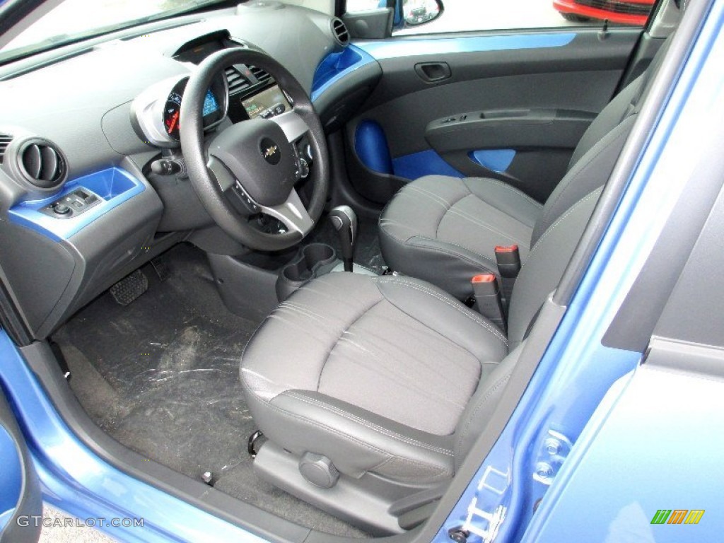 Silver/Blue Interior 2013 Chevrolet Spark LT Photo #75572360