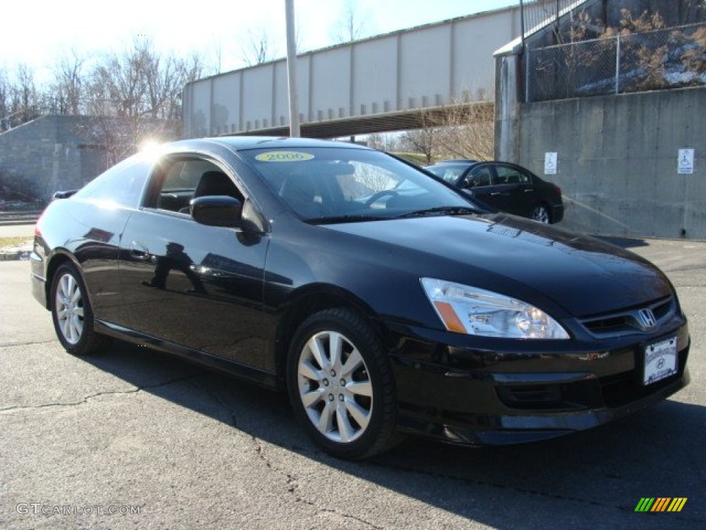 2006 Accord EX V6 Coupe - Nighthawk Black Pearl / Black photo #3