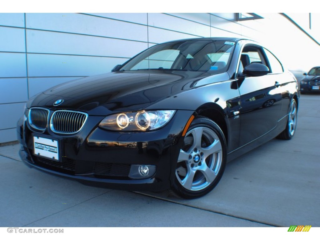 2009 3 Series 328xi Coupe - Jet Black / Black photo #1