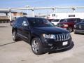 2013 Brilliant Black Crystal Pearl Jeep Grand Cherokee Overland 4x4  photo #7