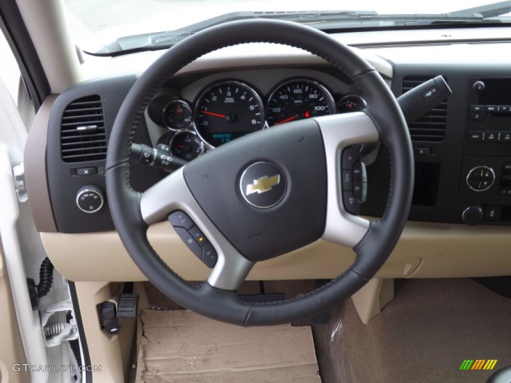 2013 Silverado 1500 LT Crew Cab - White Diamond Tricoat / Light Cashmere/Dark Cashmere photo #10