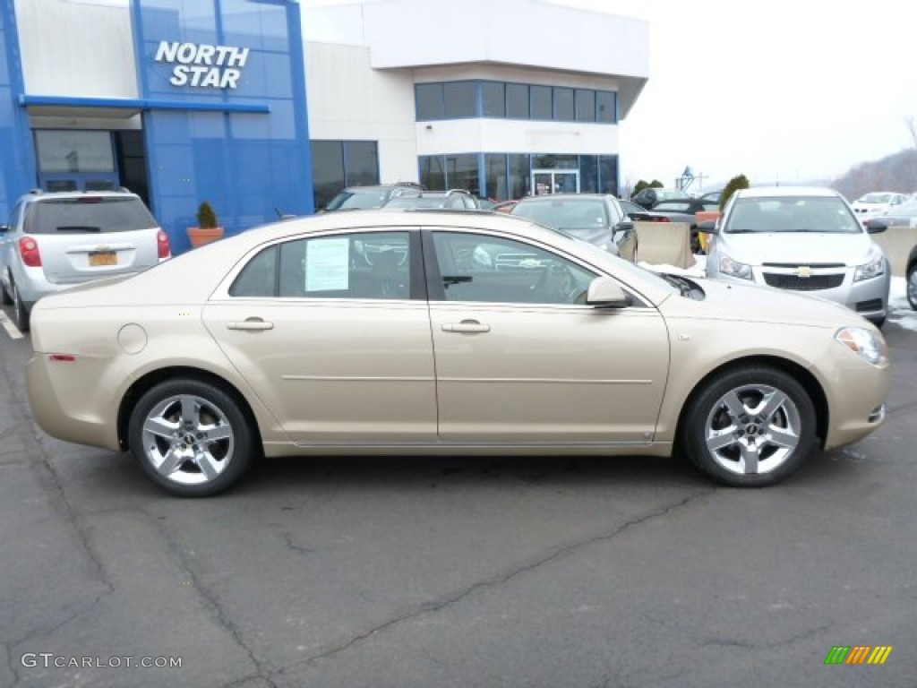 2008 Malibu LT Sedan - Sandstone Metallic / Cocoa/Cashmere Beige photo #2