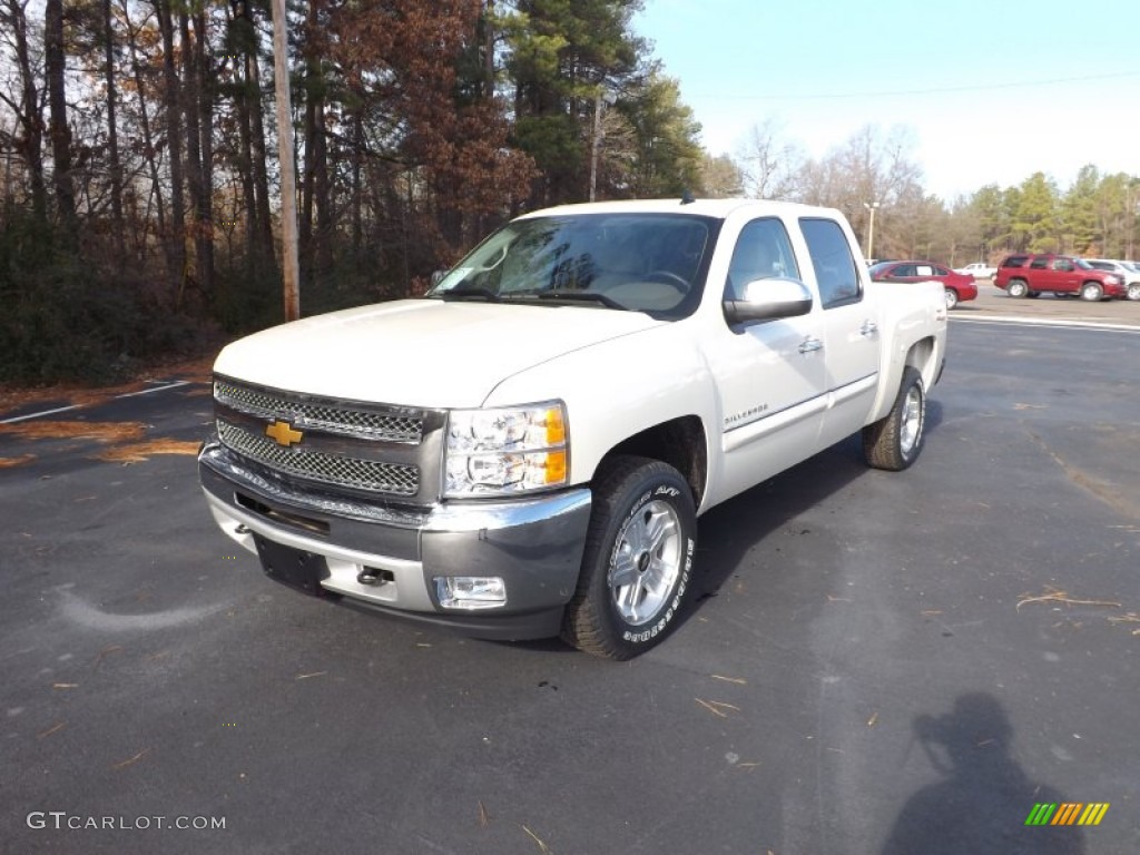 2013 Silverado 1500 LT Crew Cab 4x4 - White Diamond Tricoat / Light Cashmere/Dark Cashmere photo #1