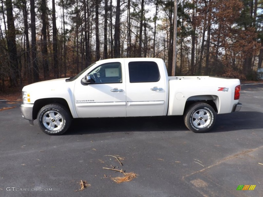 2013 Silverado 1500 LT Crew Cab 4x4 - White Diamond Tricoat / Light Cashmere/Dark Cashmere photo #2