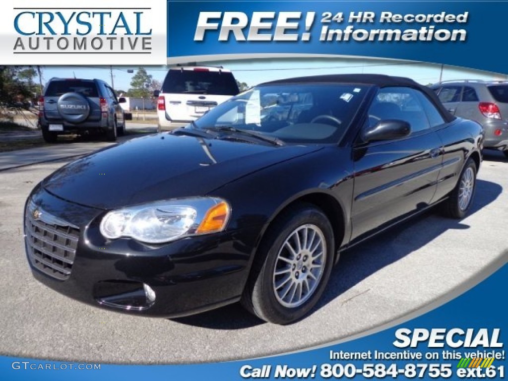 2006 Sebring Touring Convertible - Brilliant Black / Dark Slate Gray photo #1