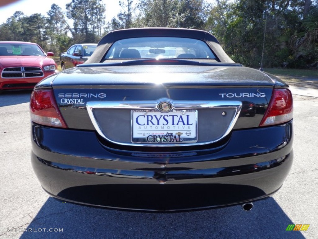 2006 Sebring Touring Convertible - Brilliant Black / Dark Slate Gray photo #7