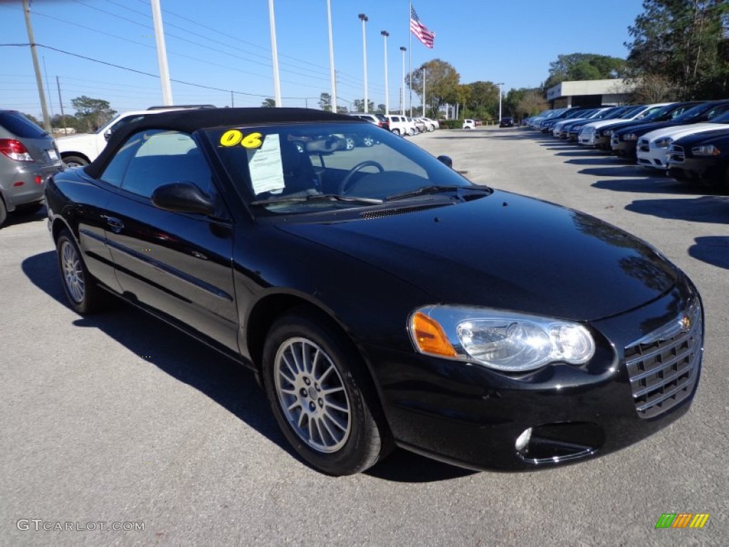 2006 Sebring Touring Convertible - Brilliant Black / Dark Slate Gray photo #10