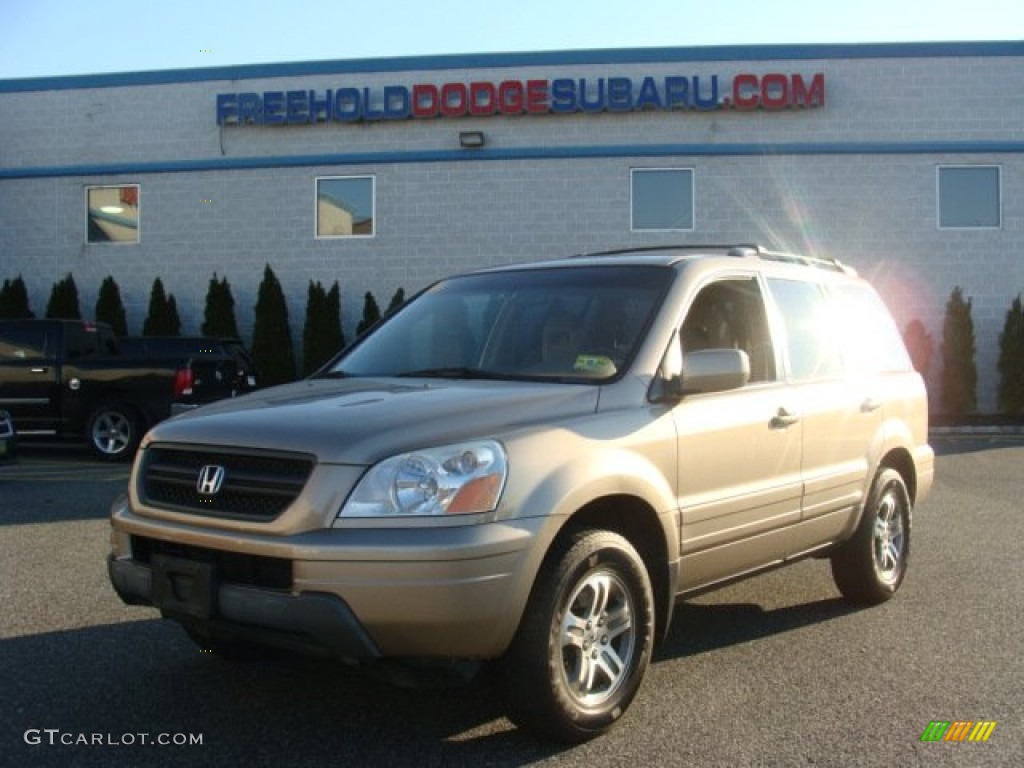 2004 Pilot EX 4WD - Sandstone Metallic / Saddle photo #1