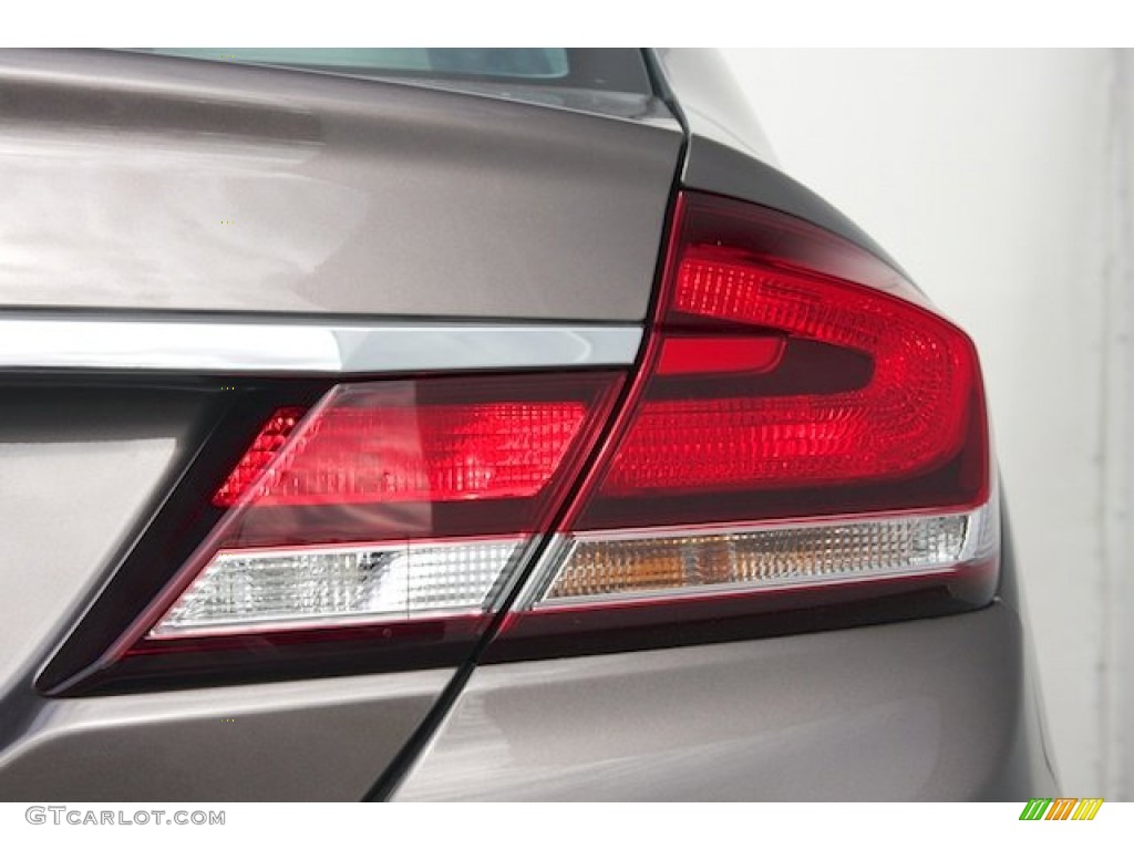 2013 Civic LX Sedan - Urban Titanium Metallic / Gray photo #3