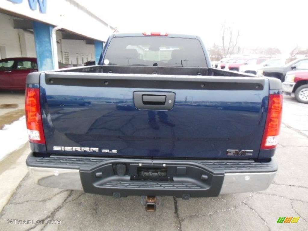 2008 Sierra 1500 SLE Extended Cab 4x4 - Midnight Blue Metallic / Ebony photo #7