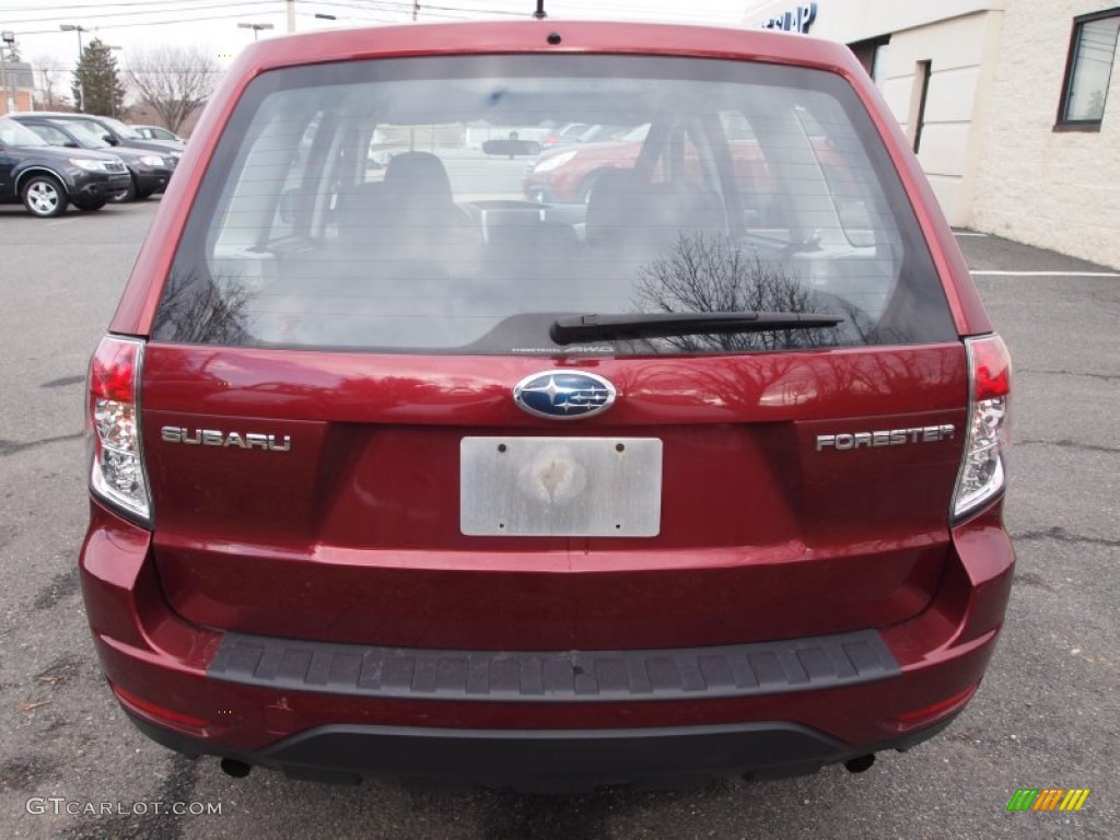 2009 Forester 2.5 X - Camellia Red Pearl / Black photo #7