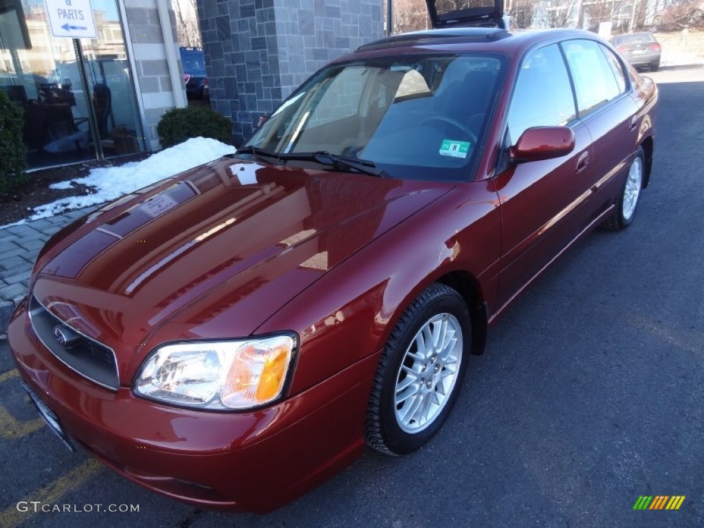 2003 Legacy L Sedan - Regatta Red Pearl / Gray photo #1