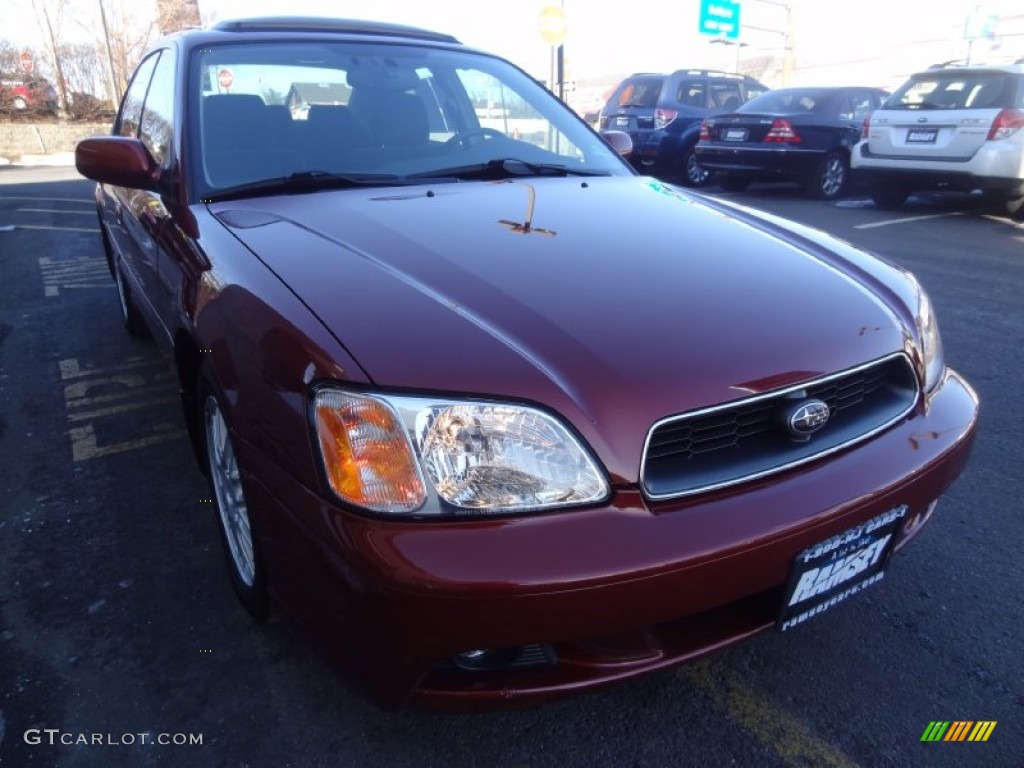 2003 Legacy L Sedan - Regatta Red Pearl / Gray photo #11