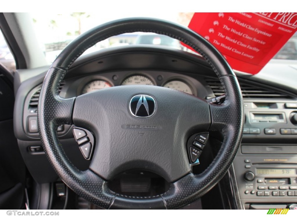 2003 Acura TL 3.2 Type S Ebony Steering Wheel Photo #75589700