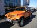 Crush Orange 2012 Jeep Wrangler Unlimited Sahara 4x4
