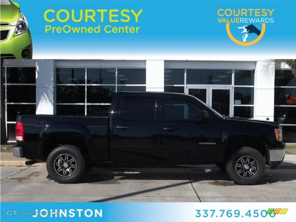 2012 Sierra 1500 SL Crew Cab - Onyx Black / Dark Titanium photo #1