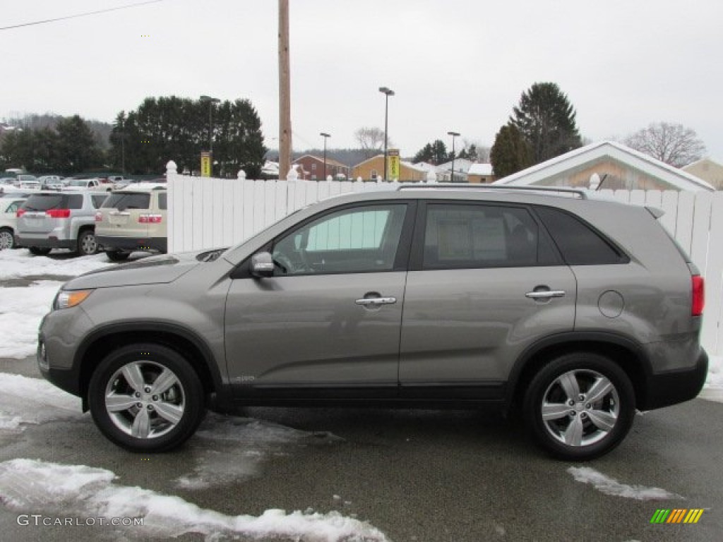 Titanium Silver 2013 Kia Sorento EX AWD Exterior Photo #75595486