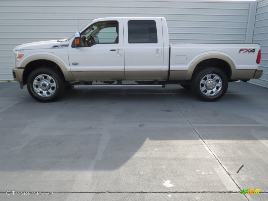 2012 F250 Super Duty King Ranch Crew Cab 4x4 - Oxford White / Chaparral Leather photo #5