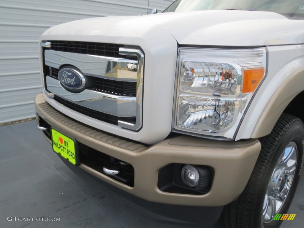 2012 F250 Super Duty King Ranch Crew Cab 4x4 - Oxford White / Chaparral Leather photo #9