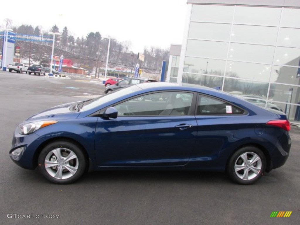 2013 Elantra Coupe GS - Atlantic Blue / Gray photo #2