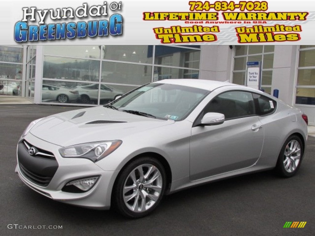 2013 Genesis Coupe 3.8 Grand Touring - Platinum Metallic / Black Leather photo #1