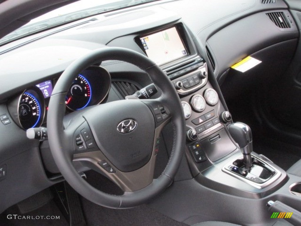 2013 Hyundai Genesis Coupe 3.8 Grand Touring Black Leather Dashboard Photo #75599263
