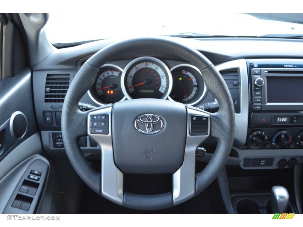 2013 Toyota Tacoma V6 TRD Sport Prerunner Double Cab Graphite Steering Wheel Photo #75599741